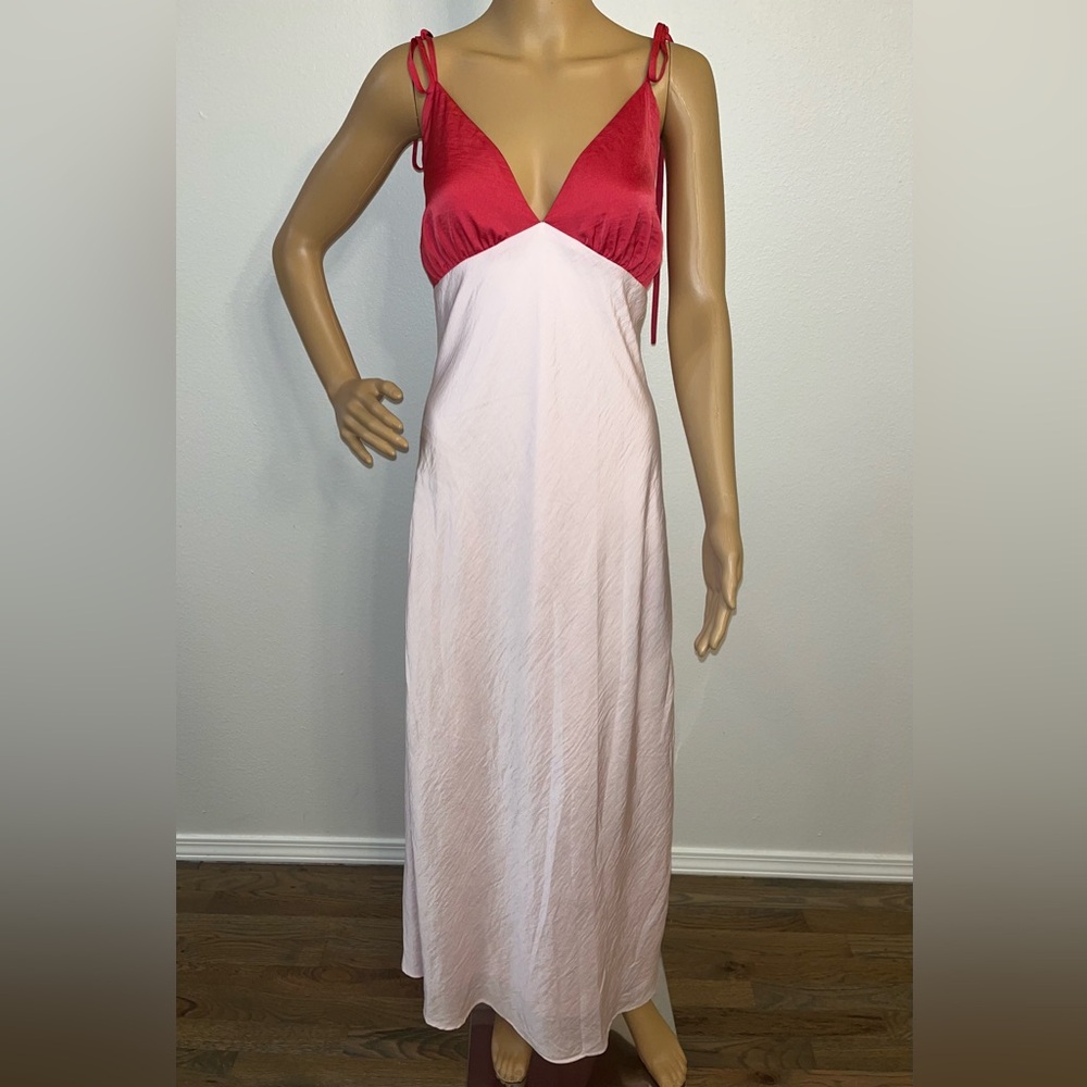 wild fable Pink & Red Two-Tone Slip Dress